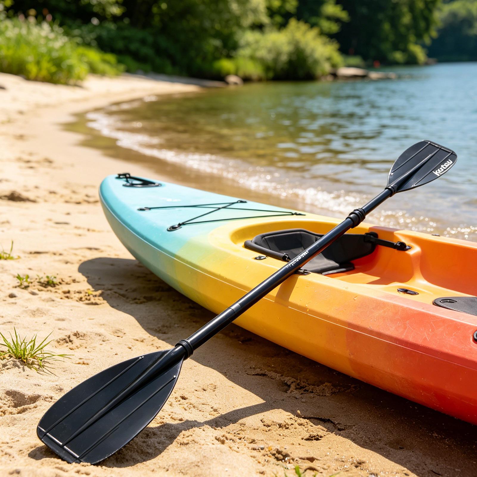 Fishing Kayak Anchor - 2-teiliges Carbonfaser-Kajakpaddel, leichtes Doppelblattpaddel für Angeln,