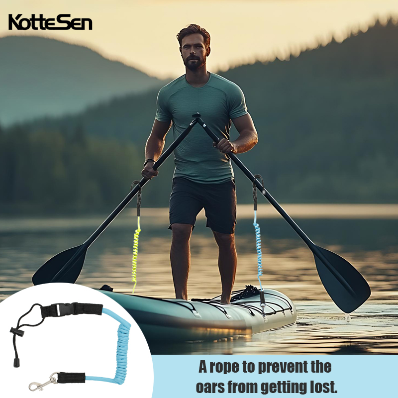 Fishing Kayak Sit On Top - Paddel-Seil, Aufblasbares Kajak-Sicherheitsseil gegen Verlust, Mehrfarbiges