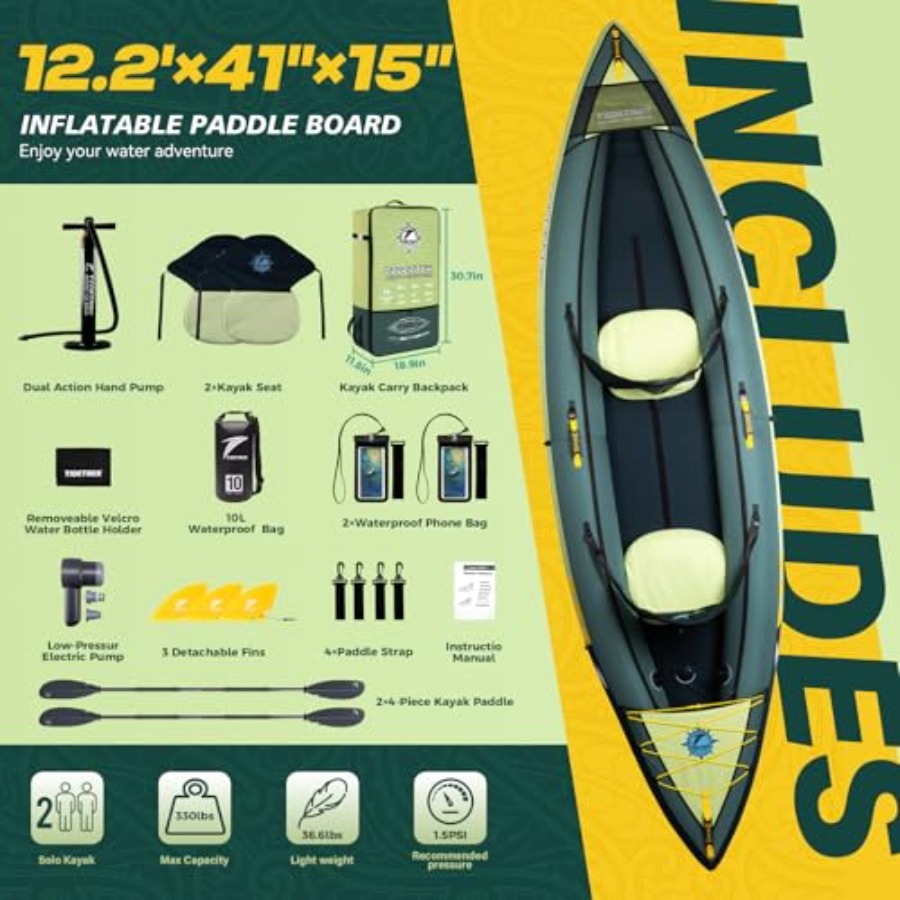 Aufblasbares Tourenkajak für S – Fishing Kayak Seat Bewertung und Preis